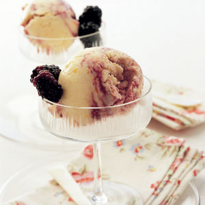 Blackberry ripple ice cream