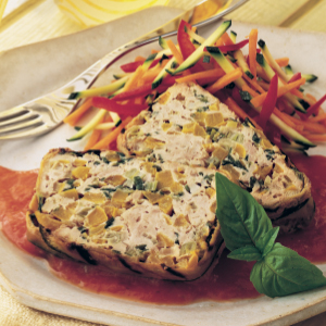 Chicken and yellow capsicum loaf