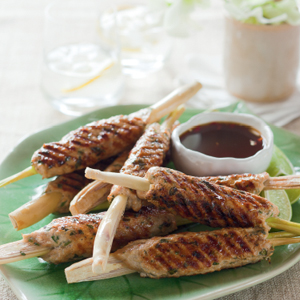 Chicken lemongrass skewers