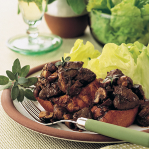 Chicken livers sauted with sage