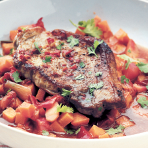 Chinese pork with plums