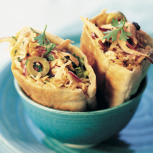 Ham and celeriac pitas