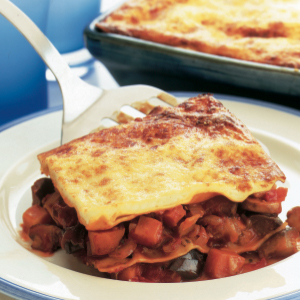 Herb-infused eggplant lasagne