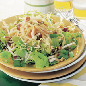 Hot cabbage and grape coleslaw