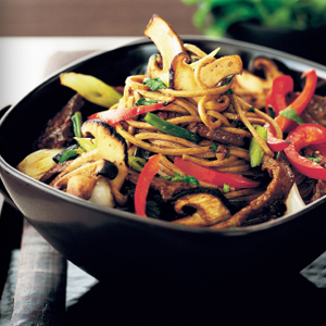 Japanese beef with soba noodles