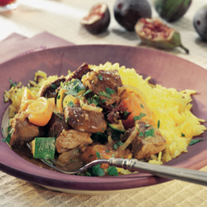 Lamb and fig stew with star anise