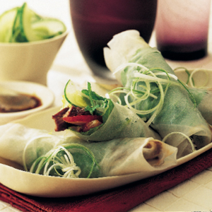 Lamb and plum wraps