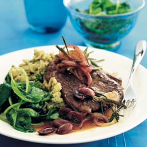 Lamb steaks with rosemary