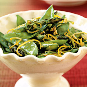 Lemon asparagus and crunchy greens