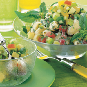 Lumache with cucumber salsa