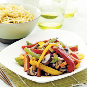 Mushroom vegetable stir-fry