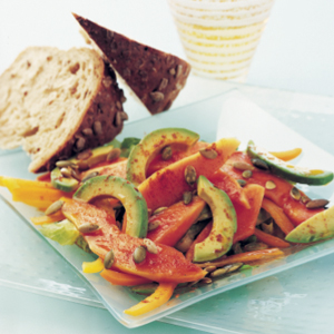 Papaya and avocado salad 