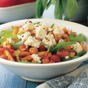 Pasta with fresh sage, rocket and fetta