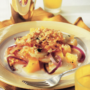 Potato and pumpkin gratin