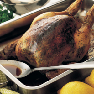 Roast herb and garlic chicken