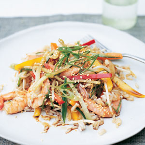 Seafood rice salad