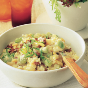 Sun-dried tomato and bean risotto