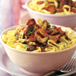 Tagliatelle with mushroom medley