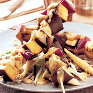 Tofu satay skewers