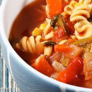 Minestrone with Chicken Meatballs