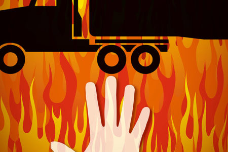 Trapped Beneath a Blazing Tanker!