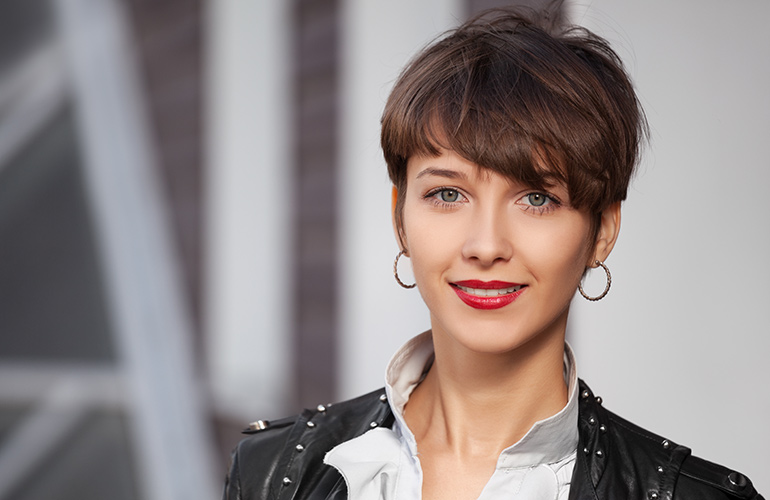 Medium length pixie