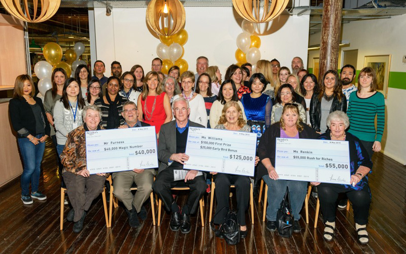 104th Sweepstakes Winners with Reader's Digest Staff