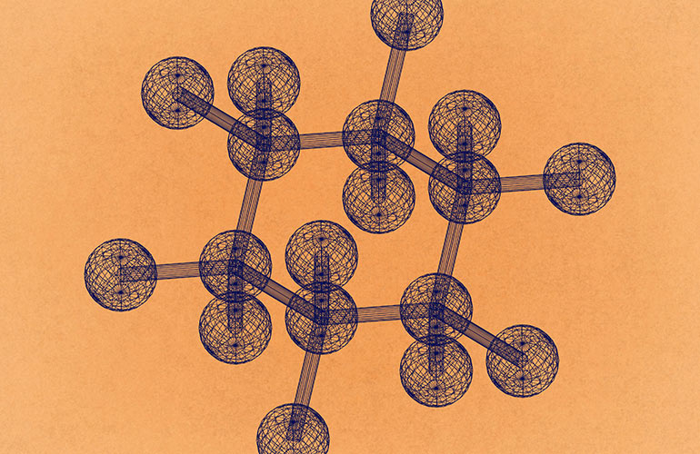 The structure of a molecule