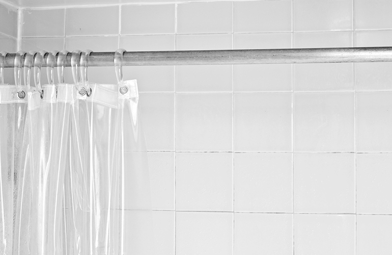 You use plastic shower curtains