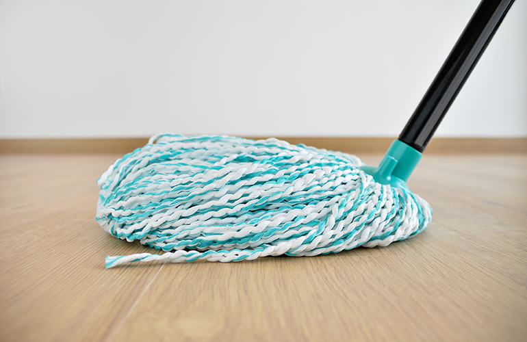 Use ammonia to strip wax from resilient flooring
