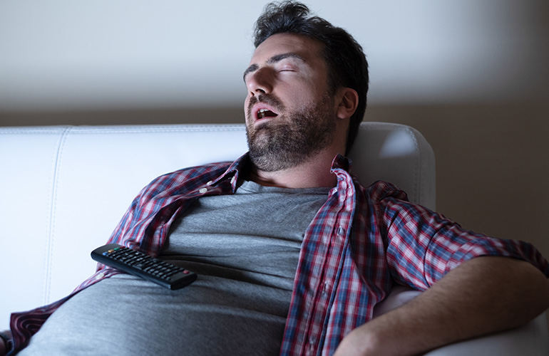 You sit down to watch TV and immediately snooze