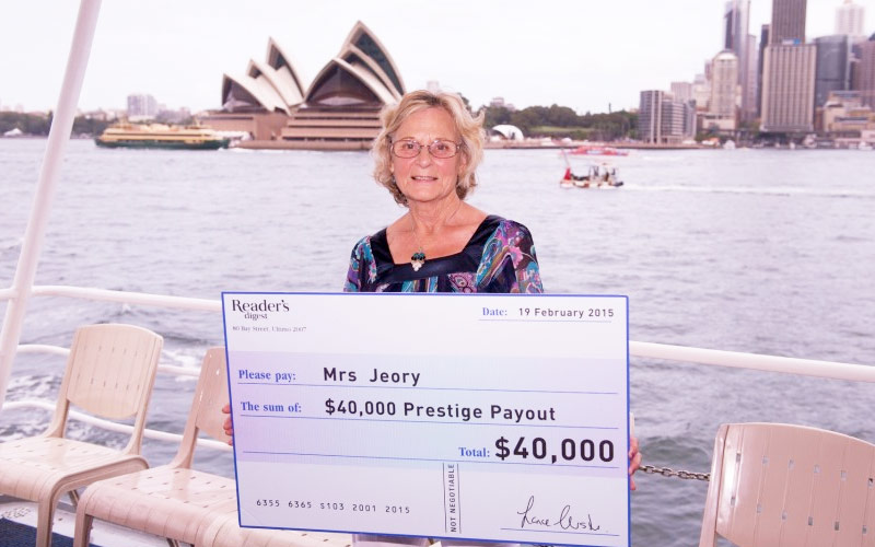 Mrs Jeory - $40,000 Prestige Payout Winner
