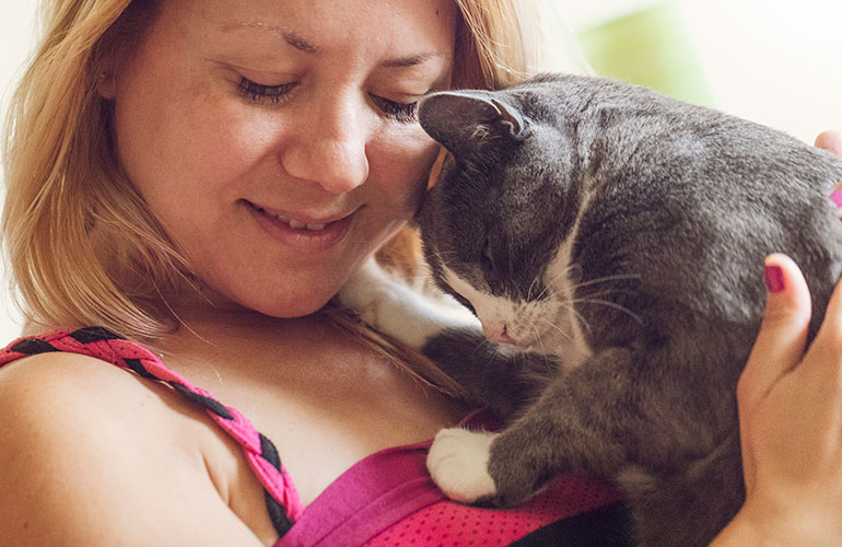 Your cat head-butts you