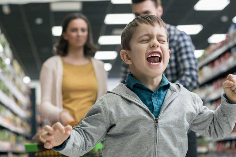 Your kid screams in public