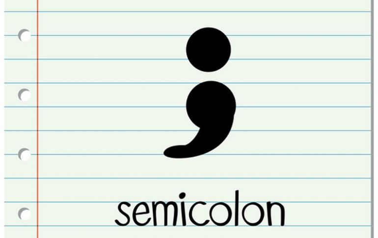 How to use a semicolon