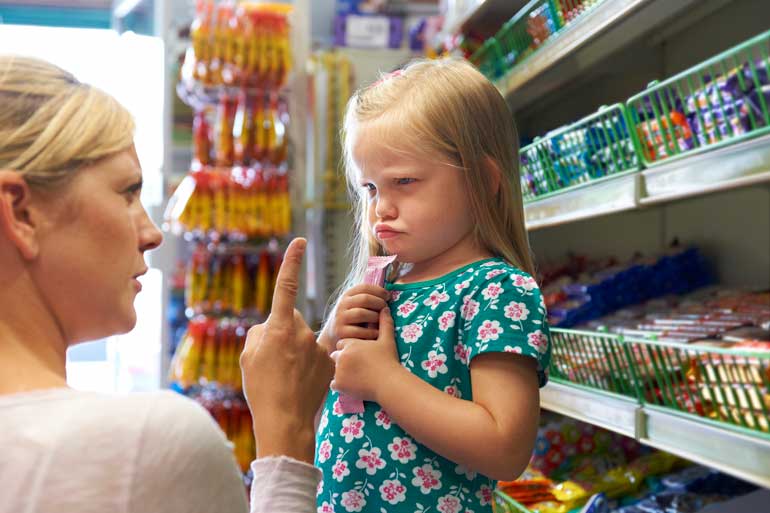 Your kid throws a tantrum in the checkout line
