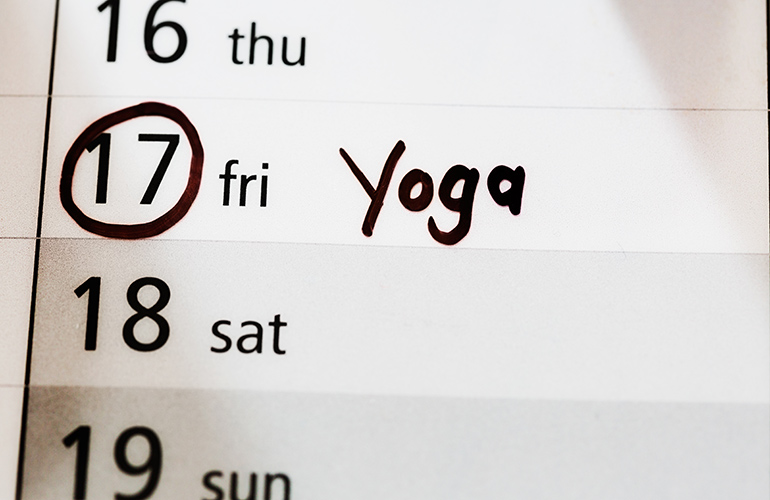“I schedule exercise”
