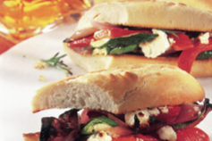 Roasted vegetable baguettines