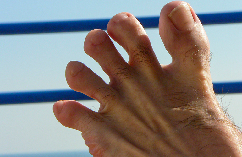 Between your toes