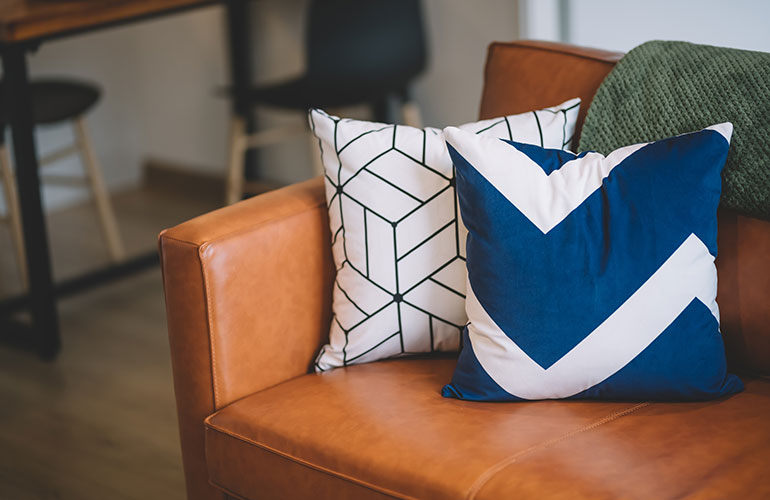 Swap out your throw pillows