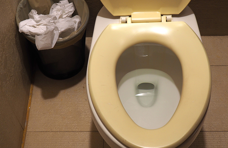 Clean a toilet bowl