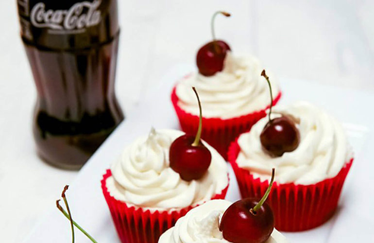 Cherry Coke cupcakes
