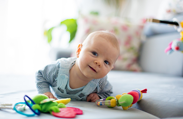 Baby vomit on the carpet