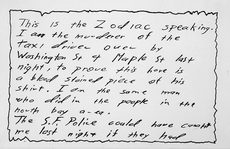 The "Zodiac Killer"