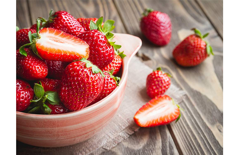 Eat a bowl of sliced strawberries three times a week