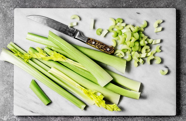 Store cut carrots, celery, and asparagus in water