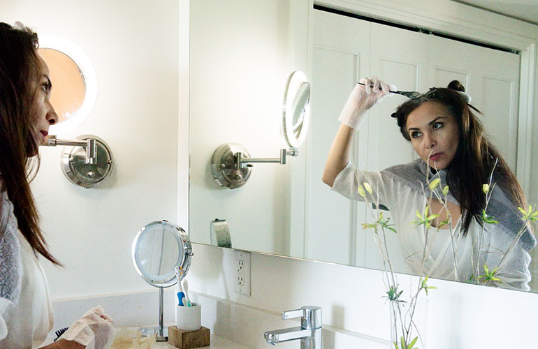 Use an at-home root colour