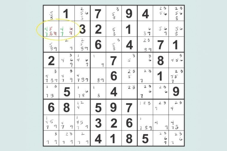 What is a hidden pair in Sudoku?