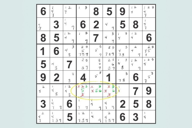 A hidden triple in Sudoku is similar