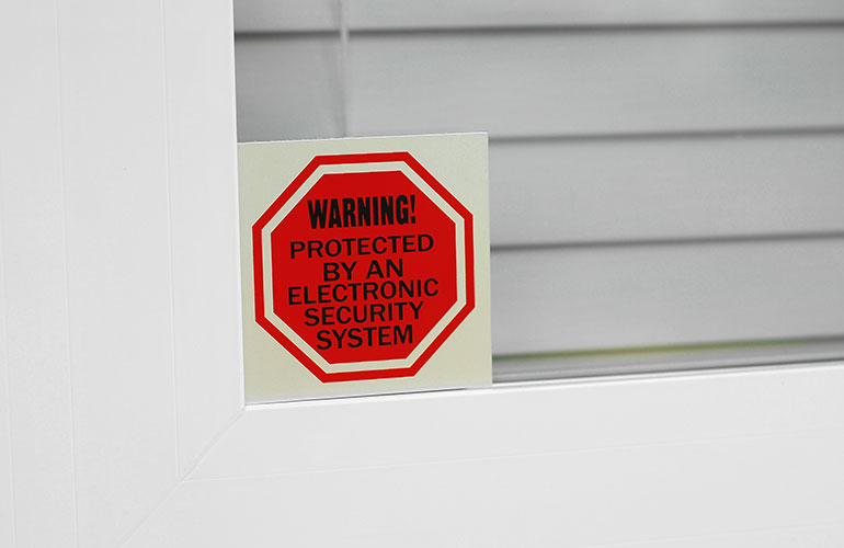 Home security signs